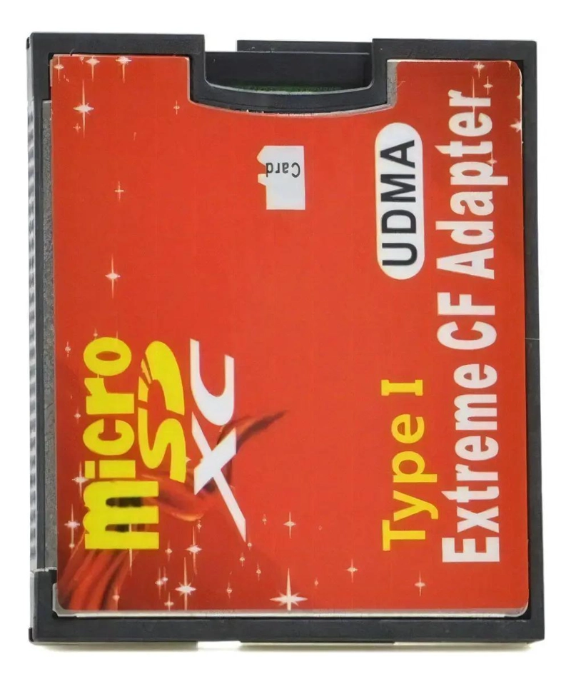 ADAPTADOR DE MEMORIAS MICRO SD A CF COMPACT FLASH TIPO I COLOR ROJO - 2