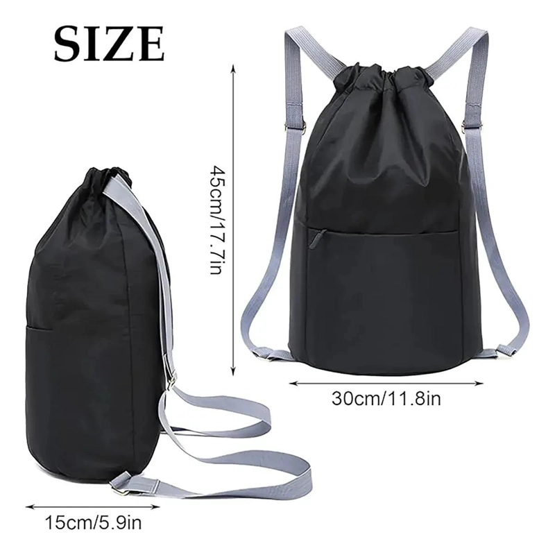 MOCHILA DE GIMNASIO IMPERMEABLE CON CORDON AJUSTABLE - 2