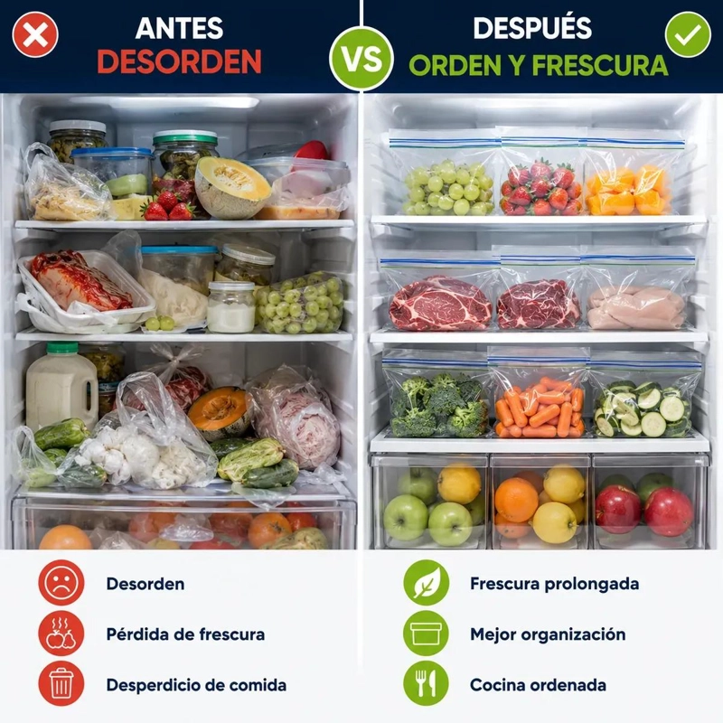 PACK DE 35 BOLSAS HERME TICAS REUTILIZABLES PARA ALIMENTOS - 4