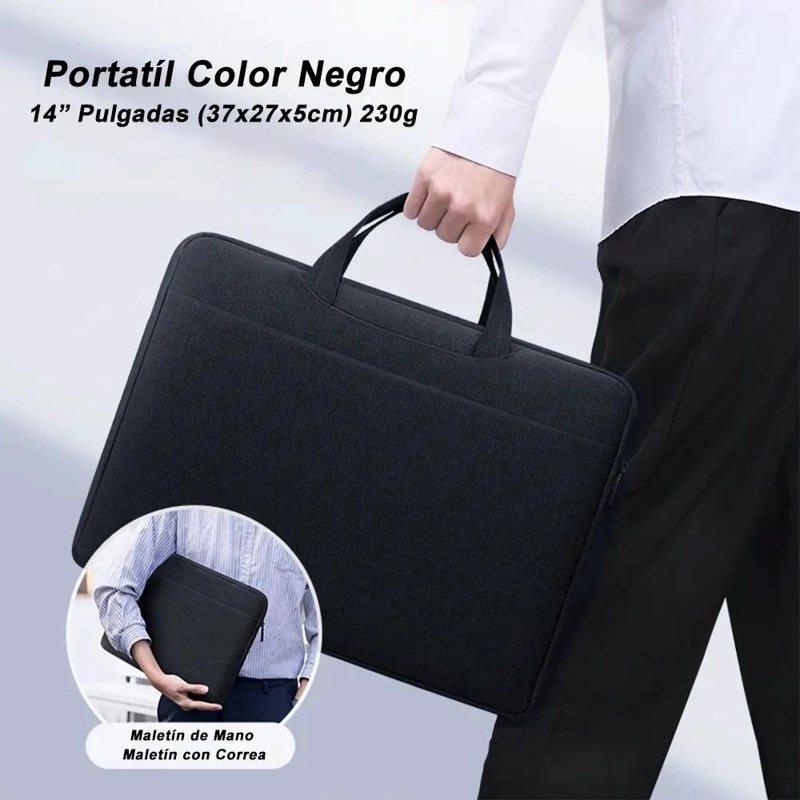 FUNDA ACOLCHADA PARA NOTEBOOK DE 14.2 PULGADAS CON DISEÑO ELEGANTE - 2