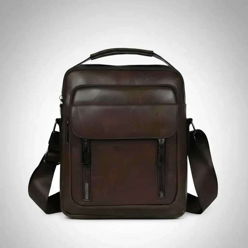 BOLSO BANDOLERA ECO CUERO ELEGANTE Y FUNCIONAL PARA HOMBRE - 4