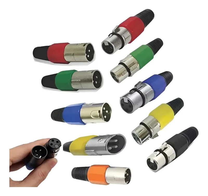 CONECTORES XLR MACHO Y HEMBRA PARA AUDIO Y MICROFONO - 1