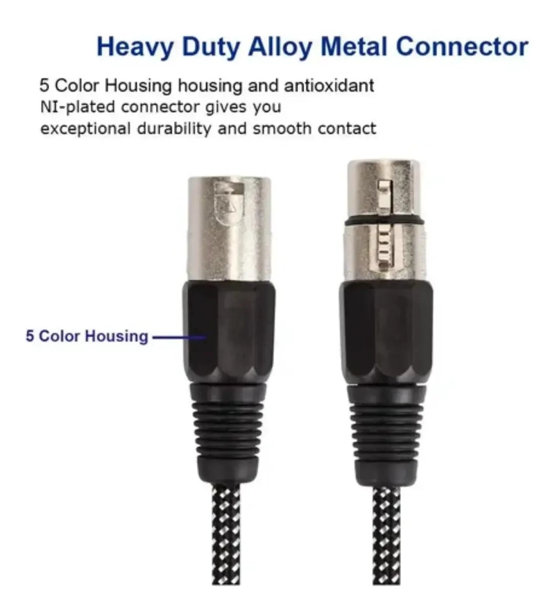CONECTORES XLR MACHO Y HEMBRA PARA AUDIO Y MICROFONO - 4