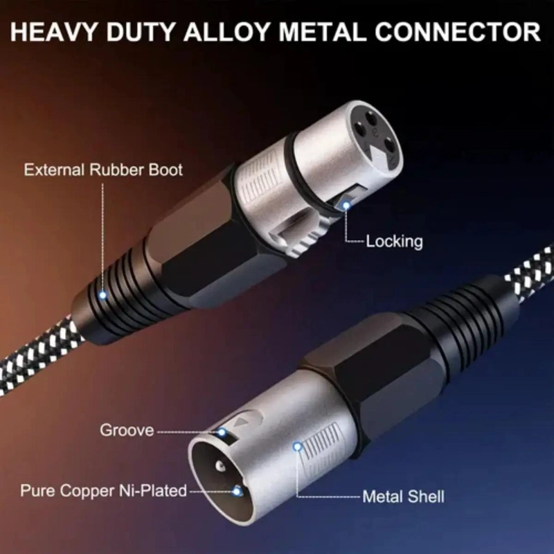 CONECTORES XLR MACHO Y HEMBRA PARA AUDIO Y MICROFONO - 5