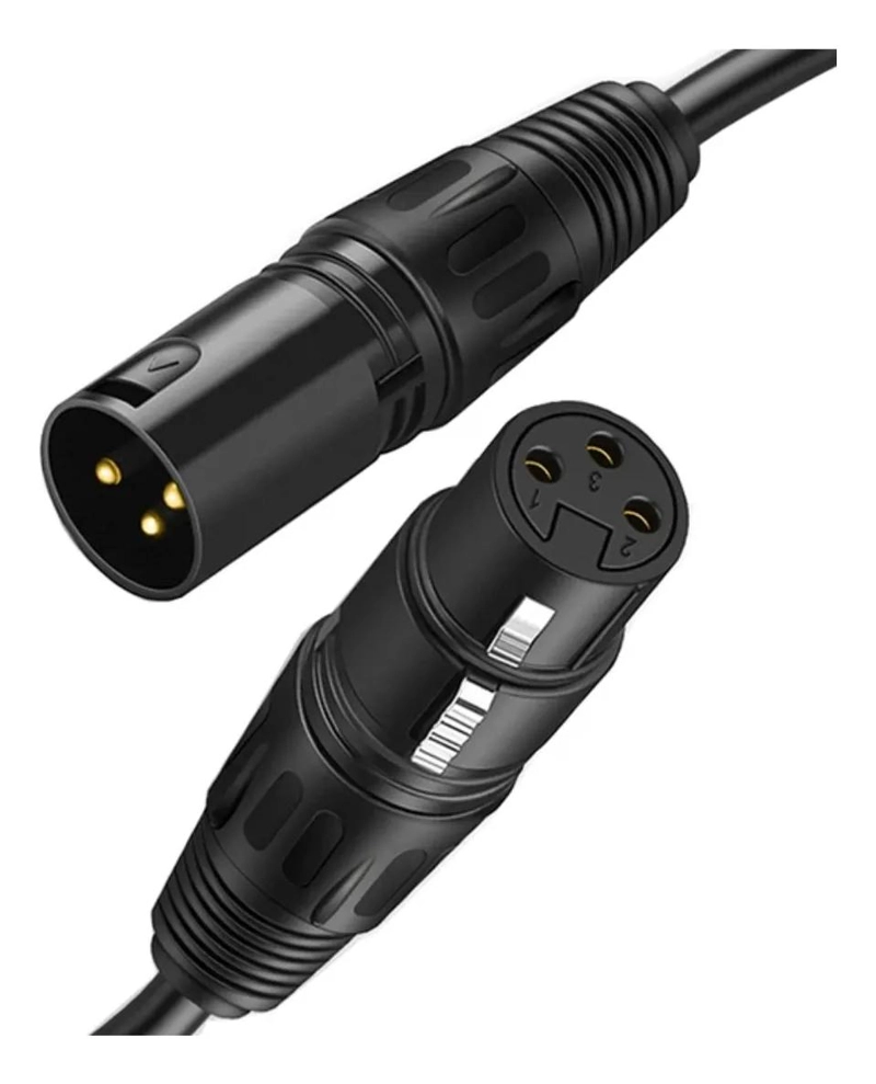 CABLE DE MICROFONO XLR MACHO A HEMBRA 6 METROS PARA AUDIO - 1
