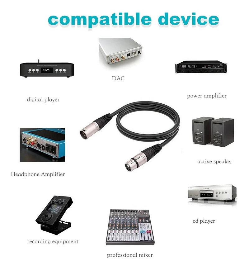 CABLE DE MICROFONO XLR A XLR DE 10 METROS PARA AUDIO PROFESIONAL - 5