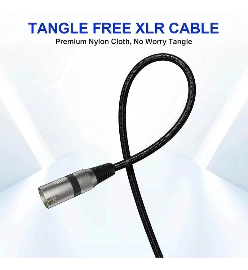 CABLE DE MICROFONO XLR A XLR DE 10 METROS PARA AUDIO PROFESIONAL - 8