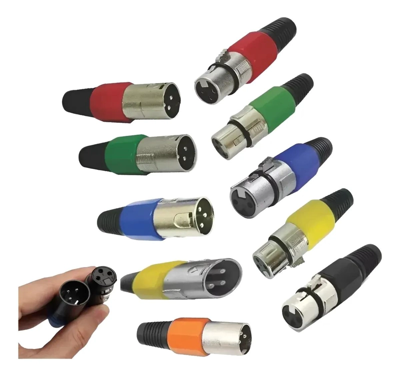 CONECTORES XLR MACHO Y HEMBRA PARA AUDIO Y MICROFONO - 1