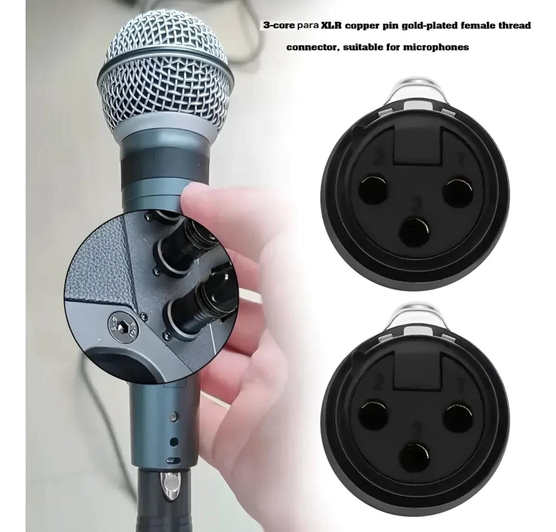 CONECTORES XLR MACHO Y HEMBRA PARA AUDIO Y MICROFONO - 2