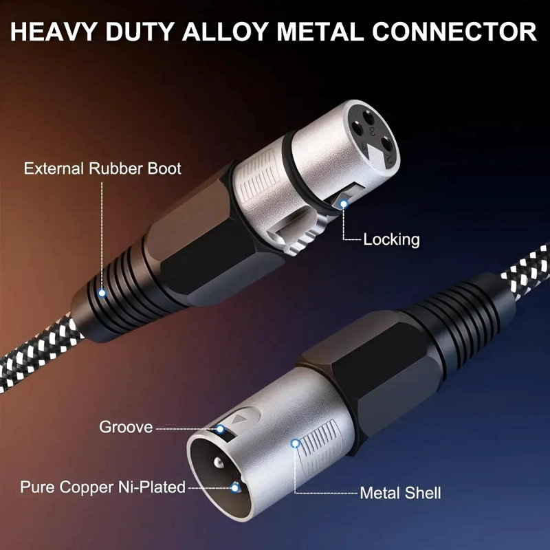 CONECTORES XLR MACHO Y HEMBRA PARA AUDIO Y MICROFONO - 8
