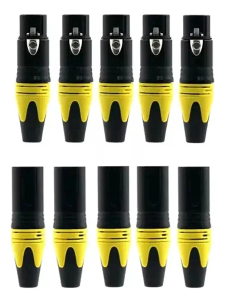 CONECTORES XLR MACHO Y HEMBRA PARA MICROFONO DE ALTA CALIDAD - 1