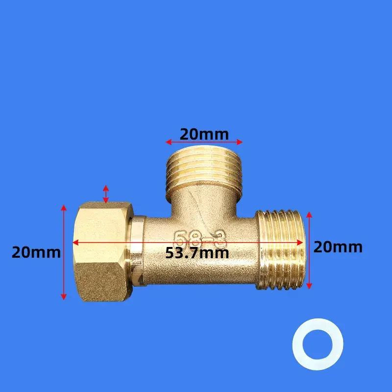 CONECTOR TIPO T MACHO HEMBRA PARA AGUA Y GAS 1/2 PULGADA - 3