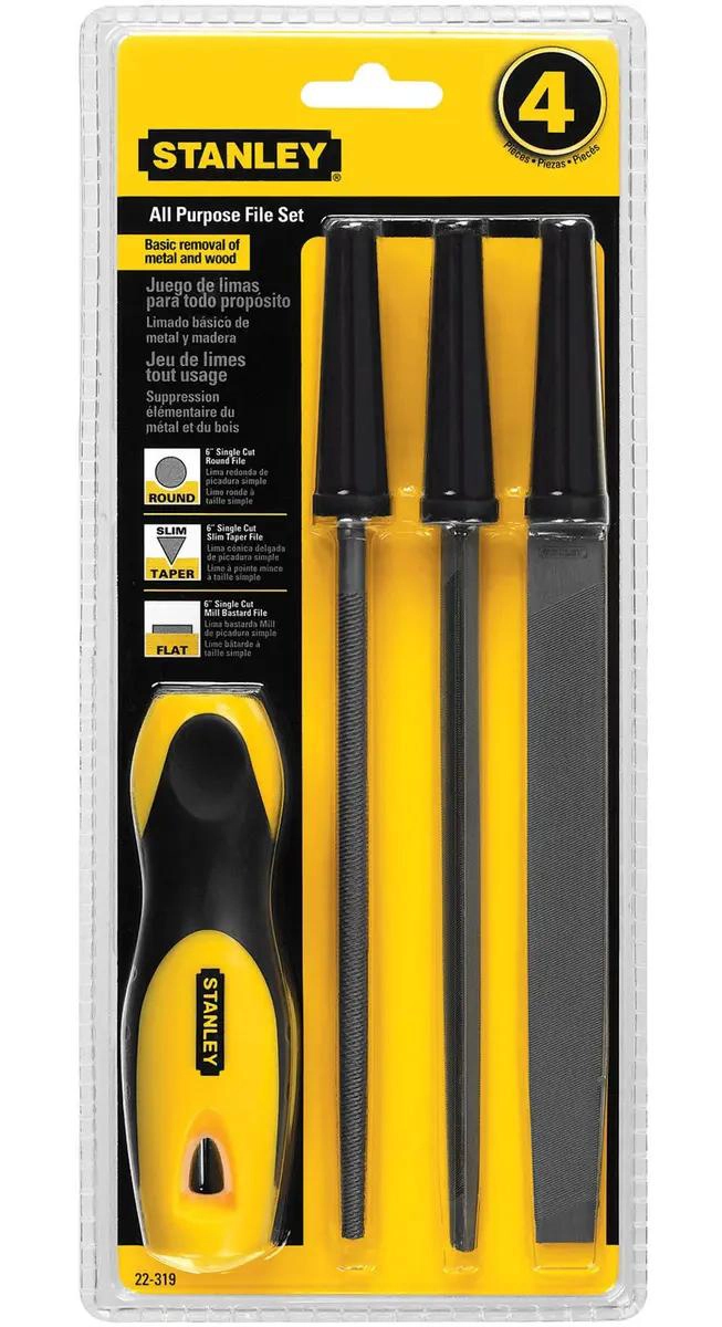 SET DE 4 LIMAS PARA METAL CON MANGO ERGONOMICO - 2