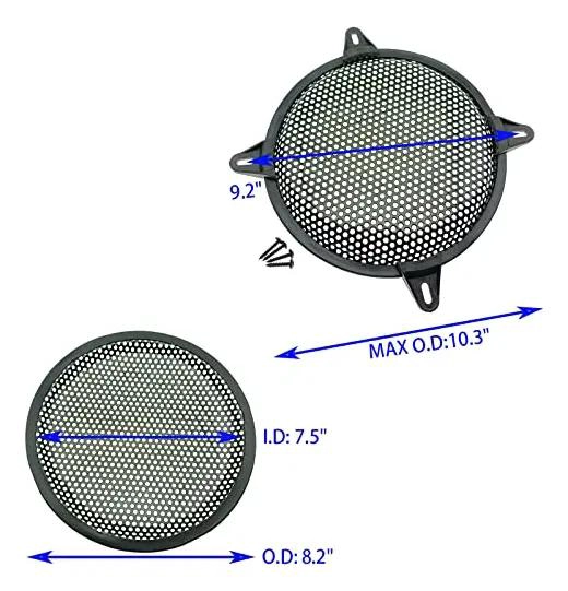 CUBIERTAS METALICAS PARA ALTAVOCES DE 8 PULGADAS - 2