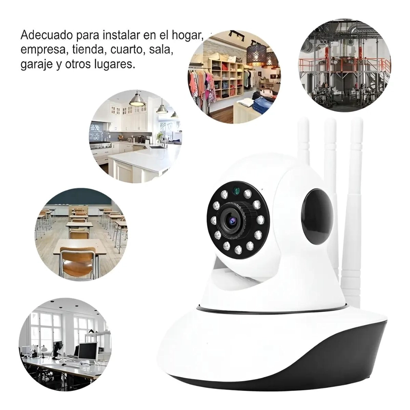 CAMARA IP WIFI HD 360° CON ALARMA Y AUDIO BIDIRECCIONAL - 2