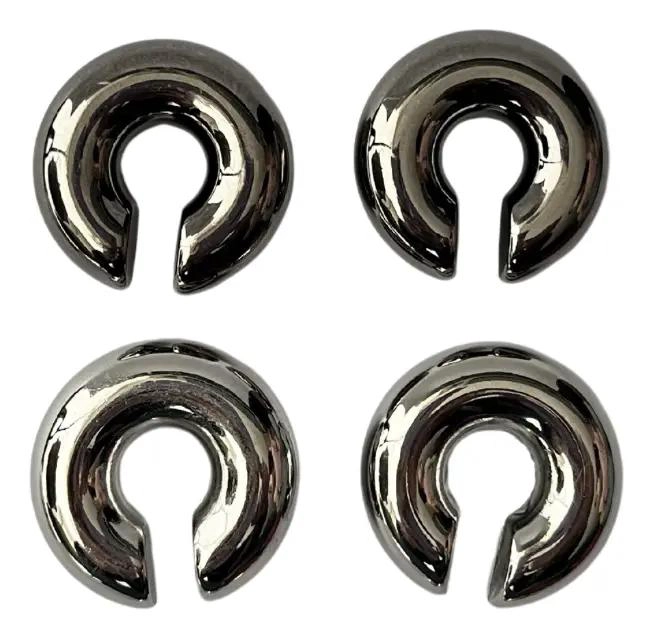 AROS EAR CUFF 4 PIEZAS EN ACERO INOXIDABLE PLATEADO Y GRIS - 3