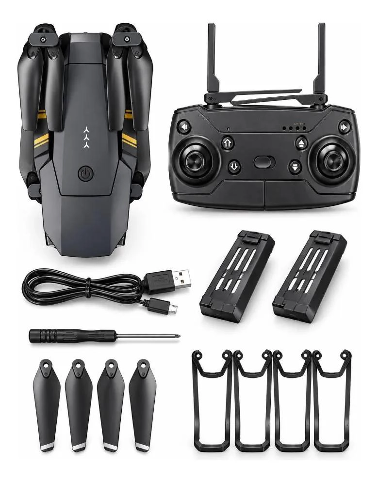 DRON AE REO PLEGABLE CON CAMARA DUAL 4K Y CONTROL REMOTO - 3