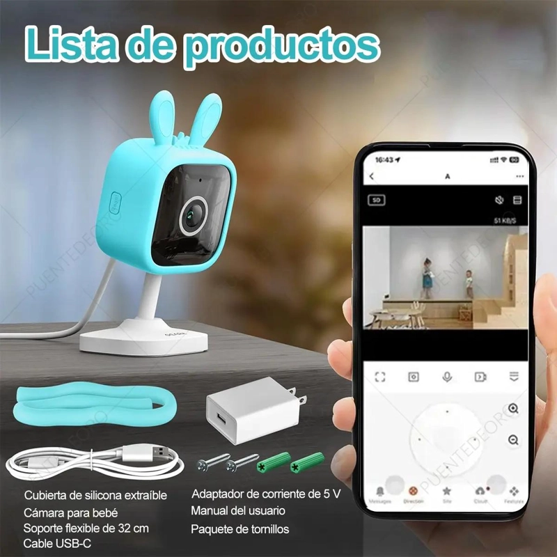 CAMARA DE MONITOREO WIFI CON VISION NOCTURNA Y AUDIO BIDIRECCIONAL - 4