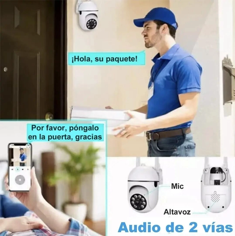 CAMARA DE SEGURIDAD MINI DOMO HD PARA INTERIOR Y EXTERIOR - 10