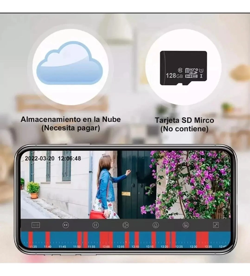 CAMARA DE SEGURIDAD MINI DOMO HD PARA INTERIOR Y EXTERIOR - 2