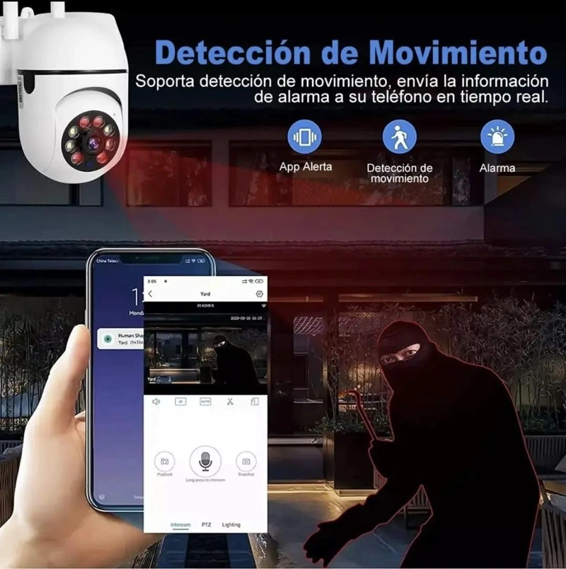 CAMARA DE SEGURIDAD MINI DOMO HD PARA INTERIOR Y EXTERIOR - 6