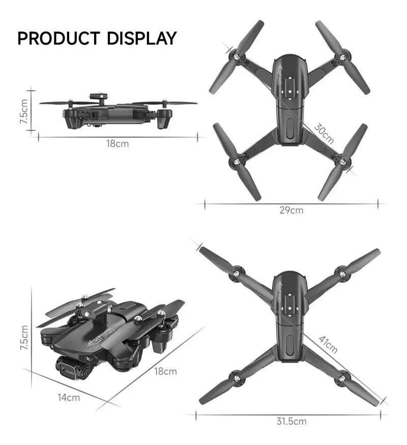 MINI DRONE PLEGABLE CON DOBLE CAMARA FULL HD Y CONTROL REMOTO - 3