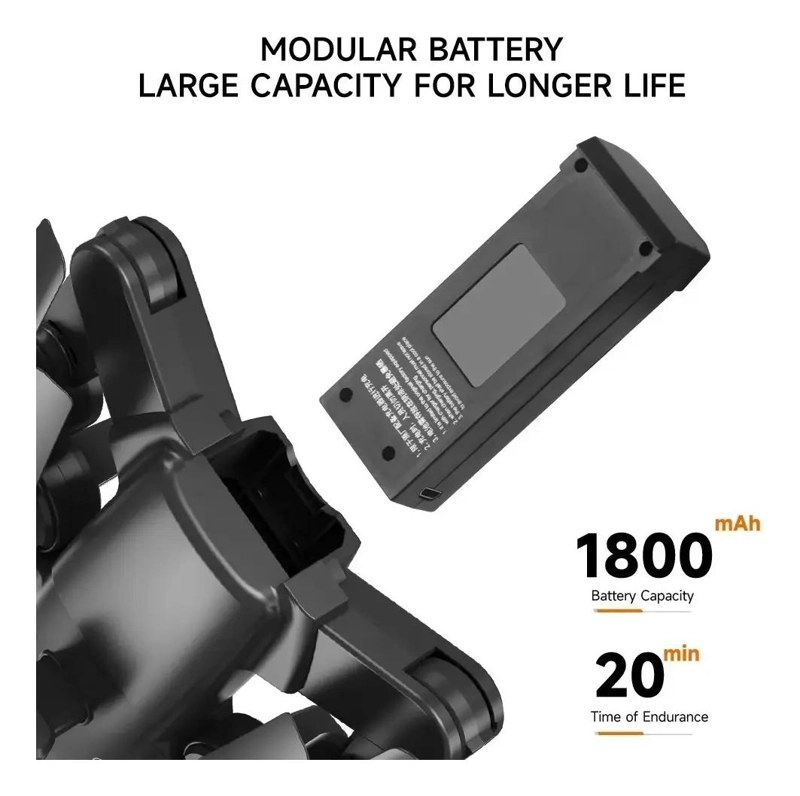 MINI DRONE PLEGABLE CON DOBLE CAMARA FULL HD Y CONTROL REMOTO - 5