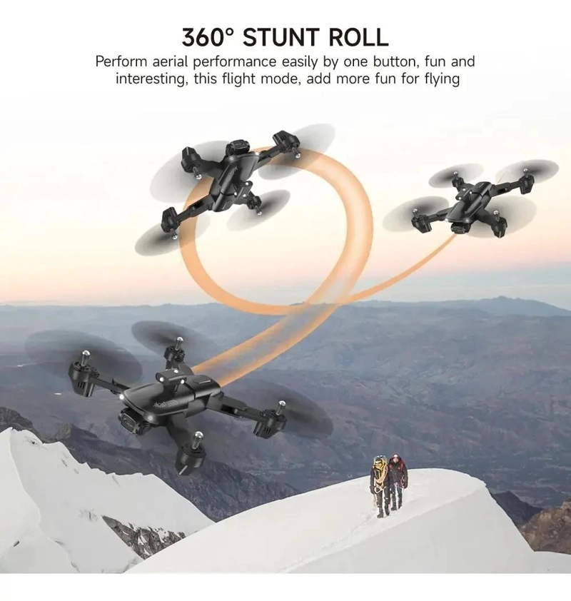 MINI DRONE PLEGABLE CON DOBLE CAMARA FULL HD Y CONTROL REMOTO - 6