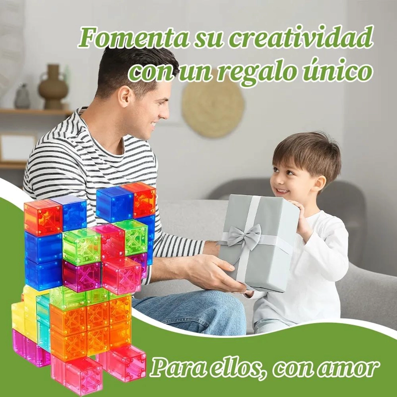 JUEGO DE BLOQUES MAGNE TICOS SENSORIALES DE 80 PIEZAS - 10