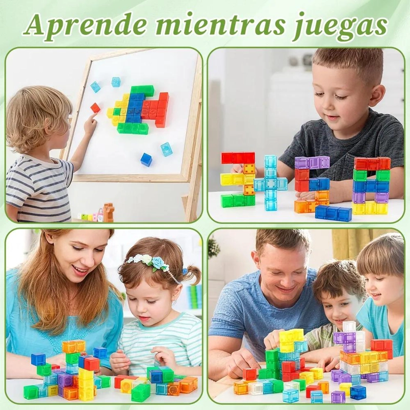 JUEGO DE BLOQUES MAGNE TICOS SENSORIALES DE 80 PIEZAS - 4