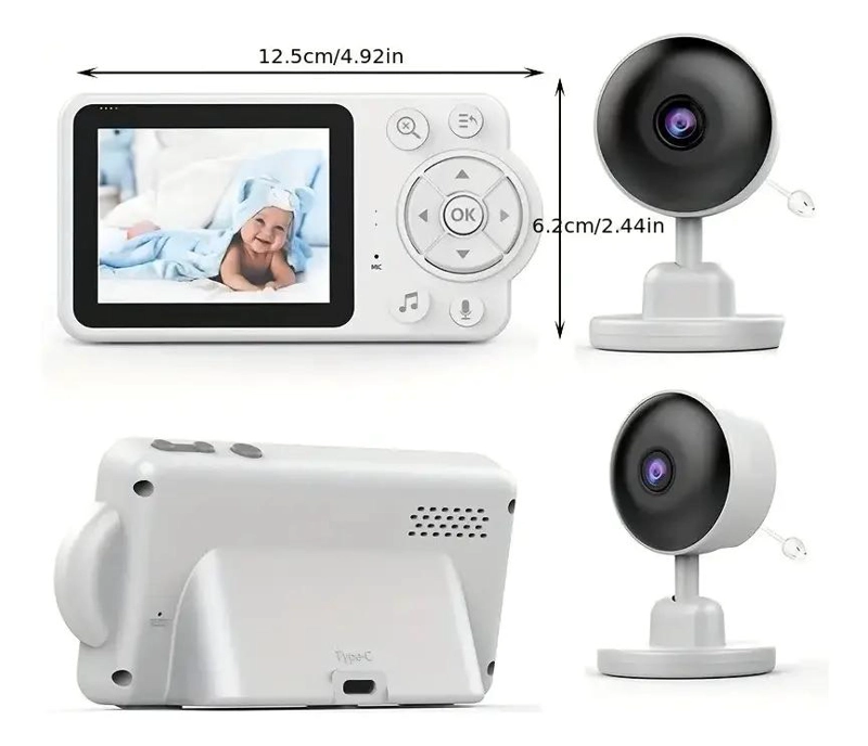 CAMARA DE MONITOREO PARA BEBE S CON PANTALLA LCD DE 2,8 PULGADAS - 10