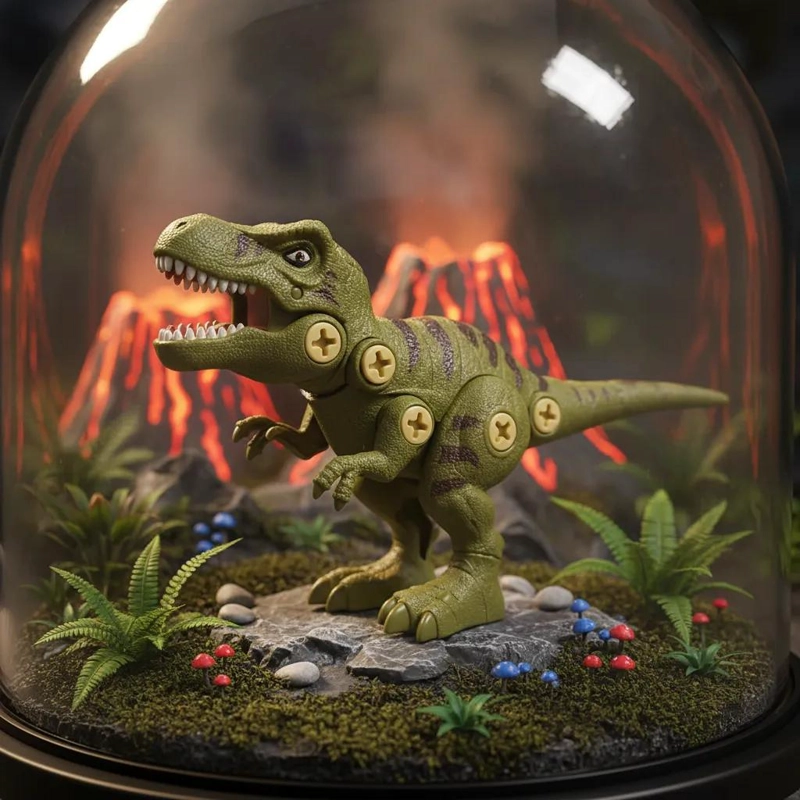 JUGUETE DIDACTICO DINOSAURIO T-REX PARA ARMAR Y JUGAR - 1