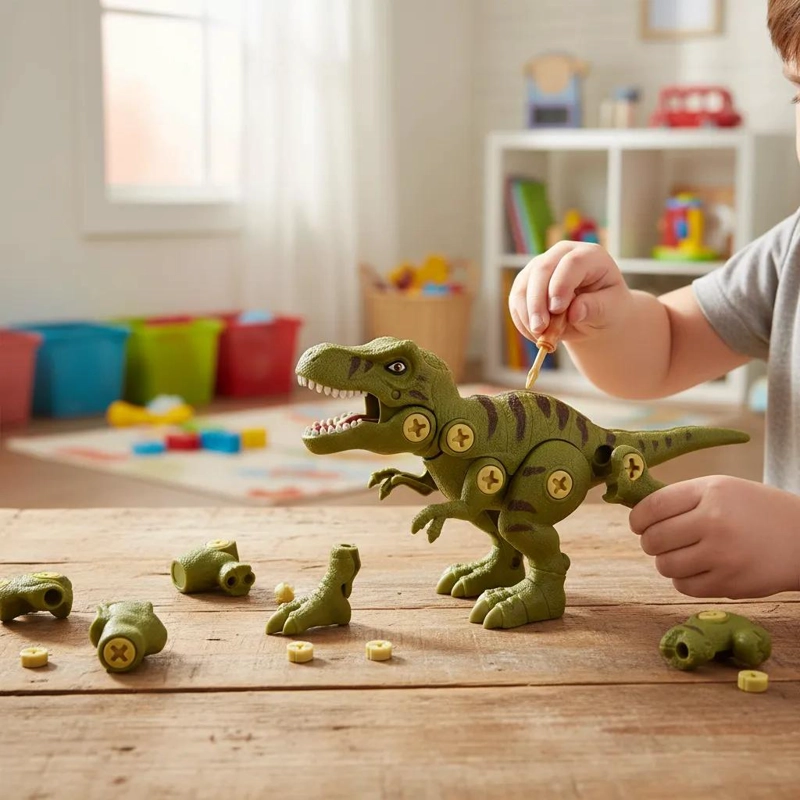 JUGUETE DIDACTICO DINOSAURIO T-REX PARA ARMAR Y JUGAR - 2