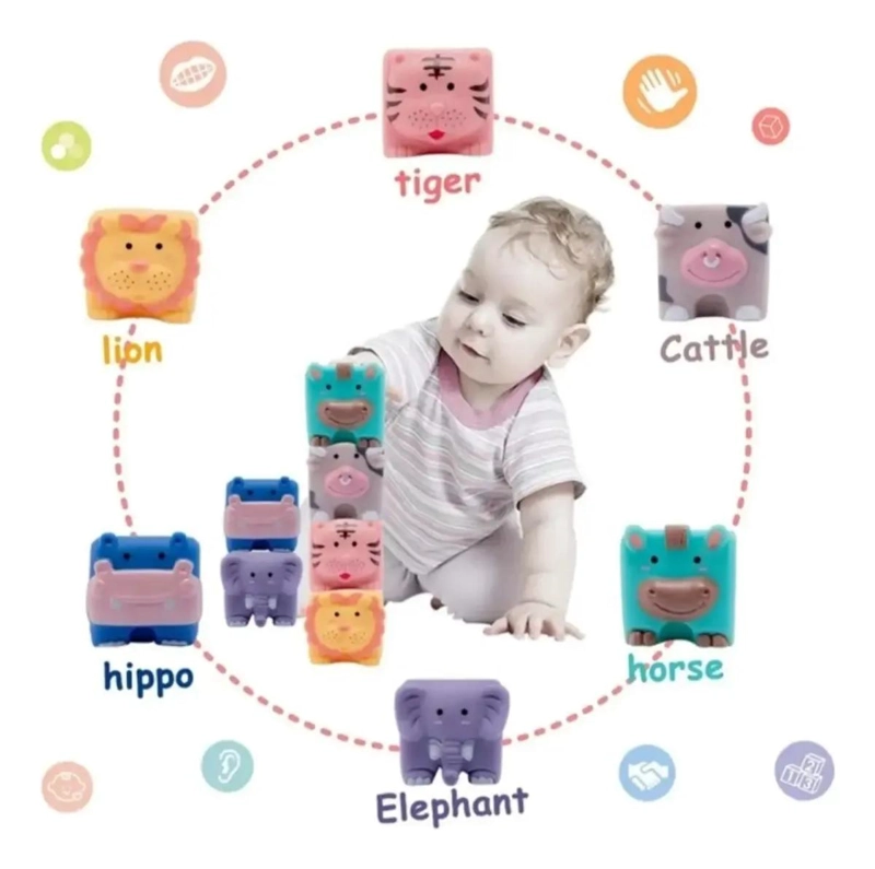 BLOQUES DE CONSTRUCCION APILABLES PARA BEBE S Y NIÑOS - 2