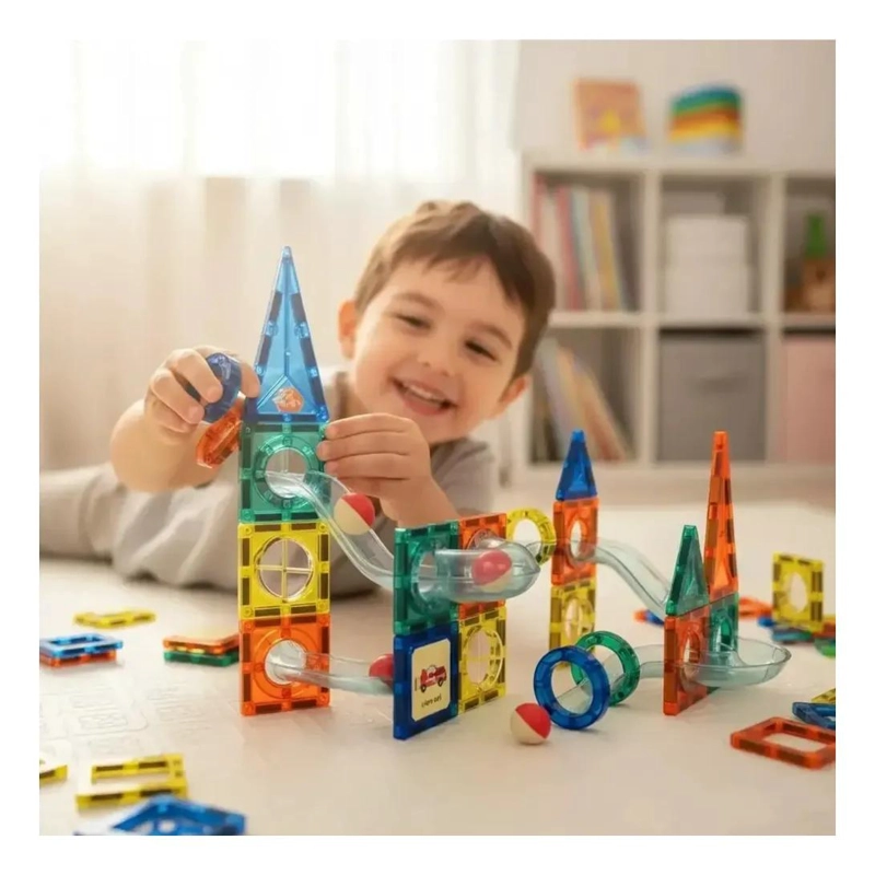SET DE BLOQUES MAGNE TICOS 42 PIEZAS PARA JUGAR Y APRENDER - 3