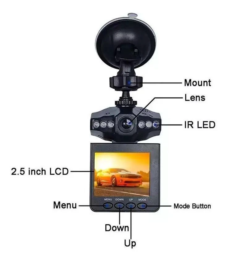 CAMARA DE SEGURIDAD PARA AUTO CON PANTALLA DE 2.5 PULGADAS - 4