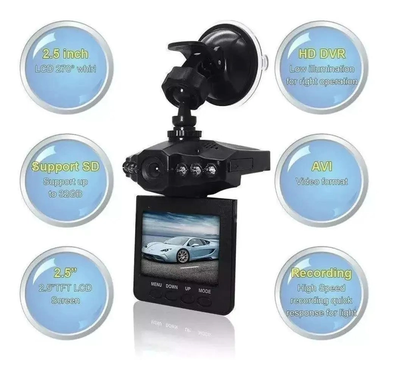 CAMARA DE SEGURIDAD PARA AUTO CON PANTALLA DE 2.5 PULGADAS - 8