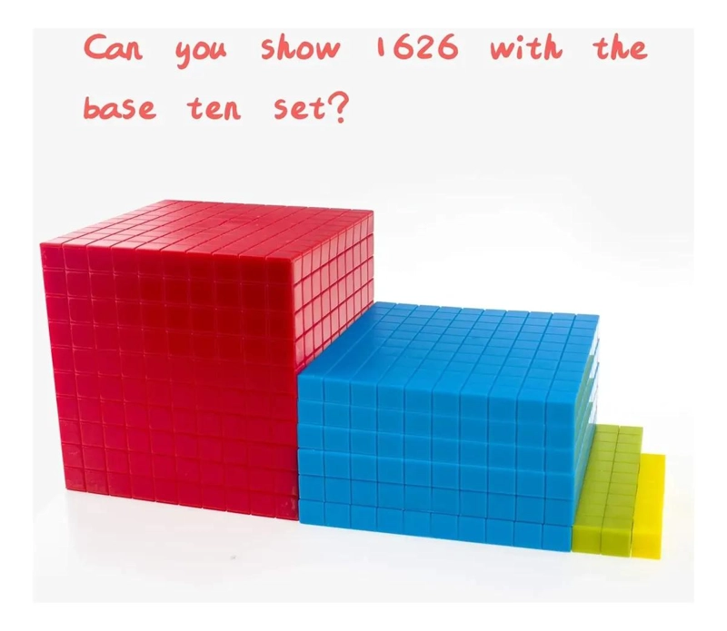 SET DE BLOQUES BASE 10 Y 1000 PARA APRENDIZAJE MATEMATICO - 5