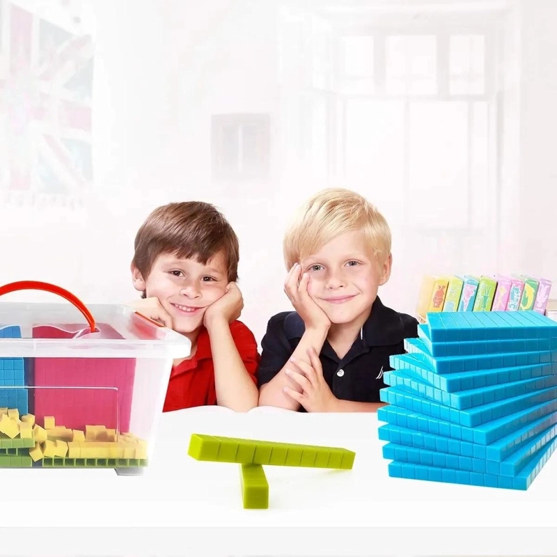 SET DE BLOQUES BASE 10 Y 1000 PARA APRENDIZAJE MATEMATICO - 6