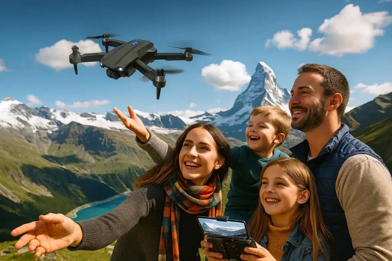 DRON PLEGABLE CON CAMARA PARA AVENTURA Y FOTOGRAFIA - 1