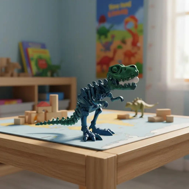 ESQUELETO ARTICULADO DE T-REX COLORIDO PARA JUGAR Y APRENDER - 2