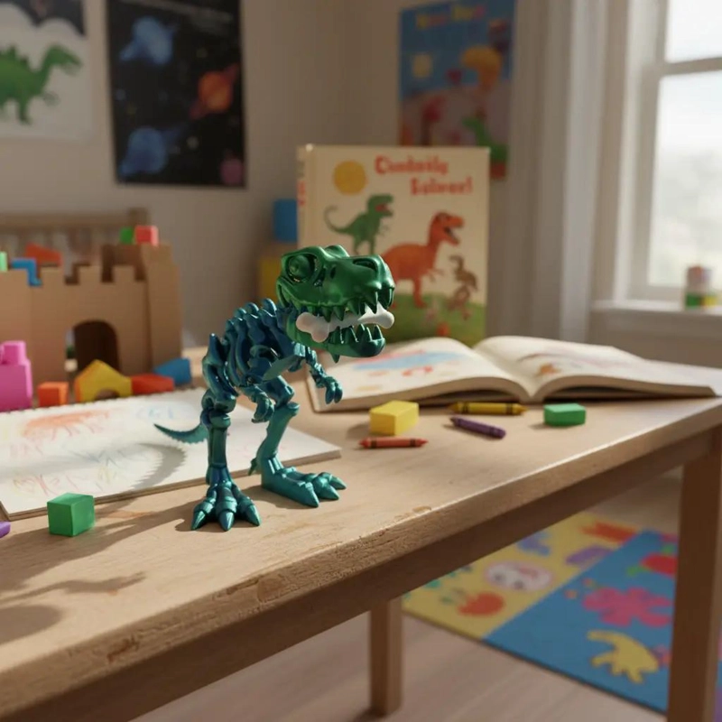 ESQUELETO ARTICULADO DE T-REX COLORIDO PARA JUGAR Y APRENDER - 3