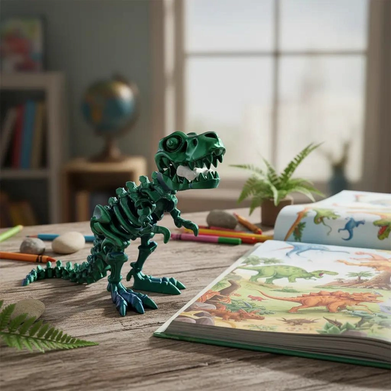 ESQUELETO ARTICULADO DE T-REX COLORIDO PARA JUGAR Y APRENDER - 7