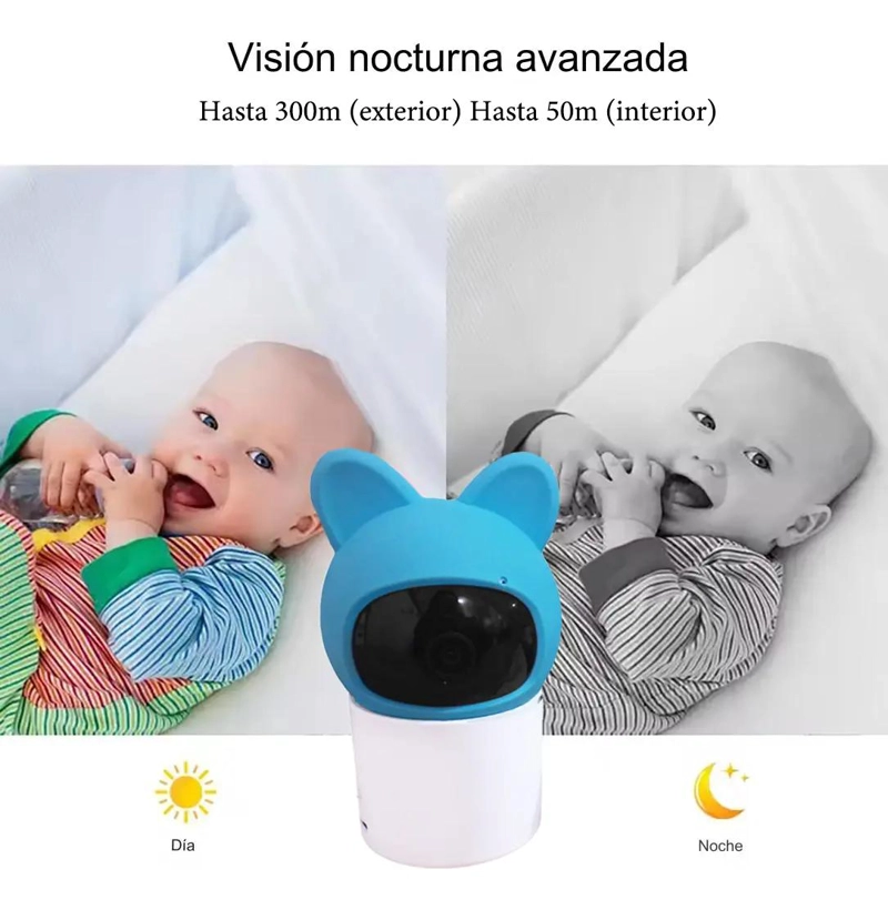 CAMARA DE VIGILANCIA NOCTURNA PARA BEBE S CON MICROFONO Y ZOOM - 3
