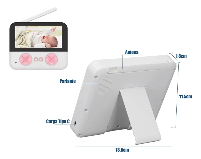 CAMARA DE VIGILANCIA NOCTURNA PARA BEBE S CON MICROFONO Y ZOOM - 6