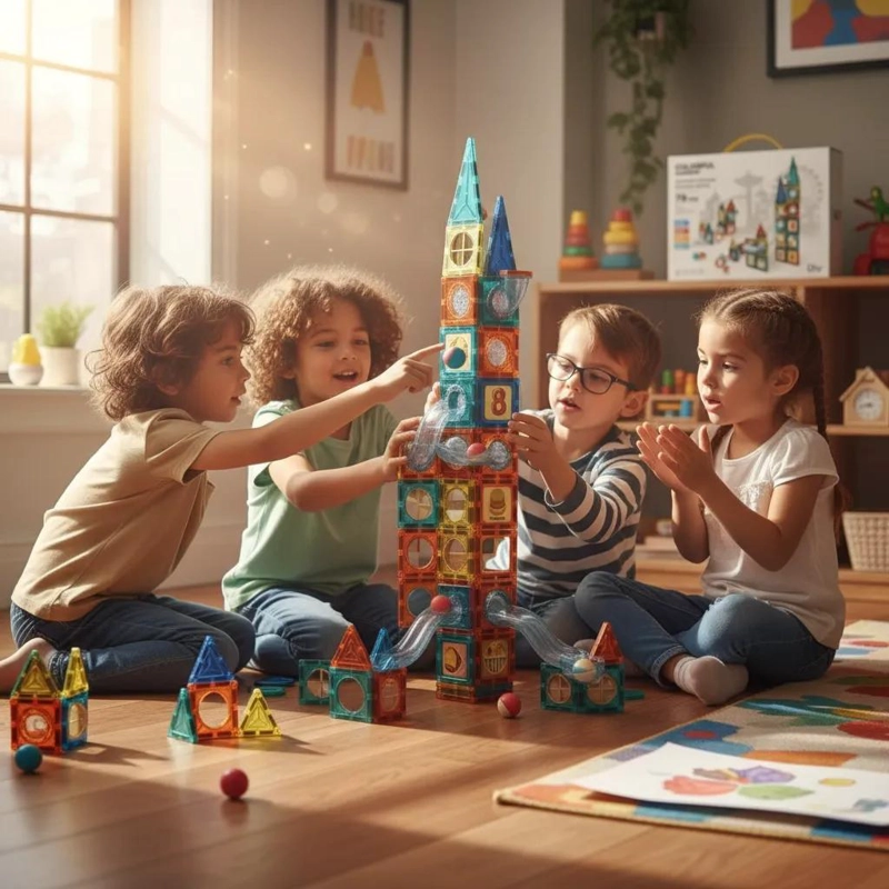 SET DE BLOQUES MAGNE TICOS DE CONSTRUCCION PARA NIÑOS - 2