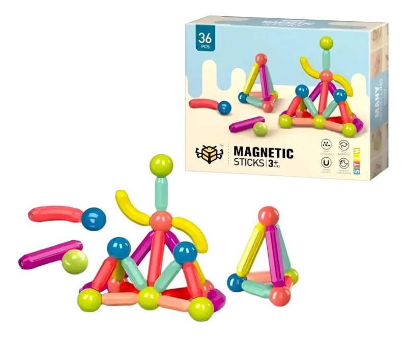 JUEGO DE CONSTRUCCION MAGNE TICA PARA NIÑOS 36 PIEZAS - 1
