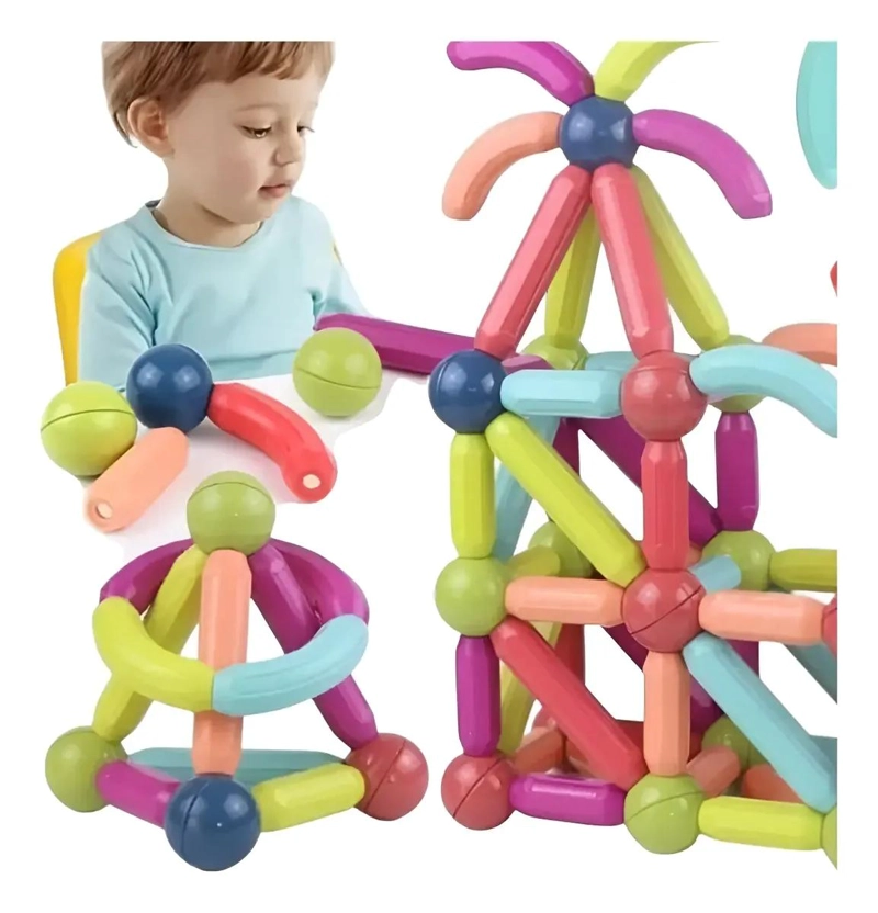 BLOQUES MAGNE TICOS DE CONSTRUCCION 36 PIEZAS PARA NIÑOS - 1