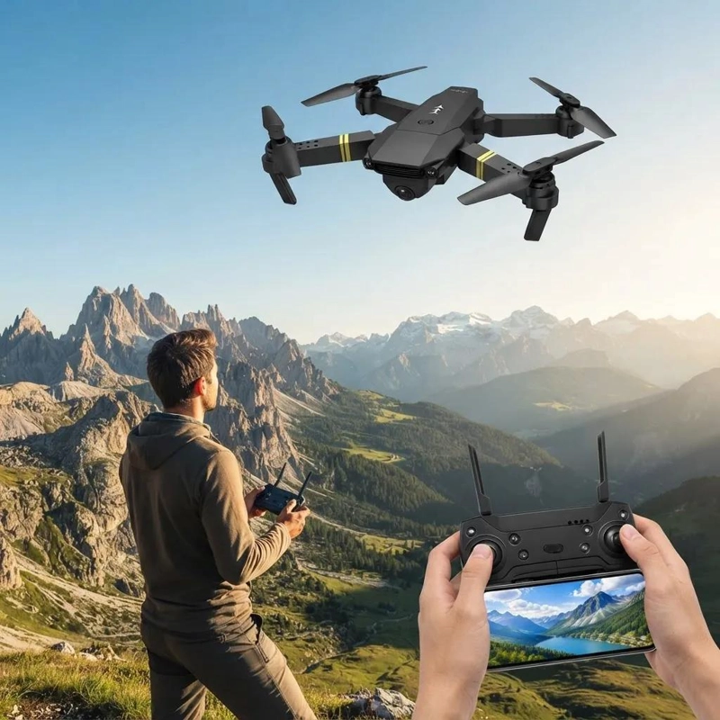 DRON 998PRO 4K CON DOBLE CAMARA Y TARJETA MICROSD DE 16GB - 2