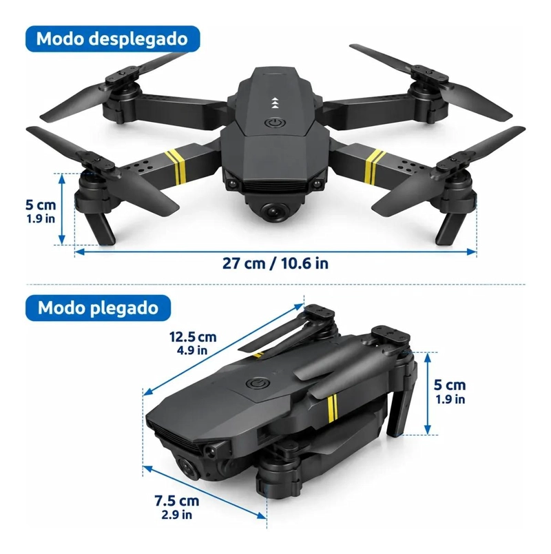 DRON 998PRO 4K CON DOBLE CAMARA Y TARJETA MICROSD DE 16GB - 5
